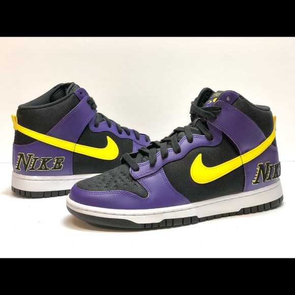 nike dunk high premium lakers